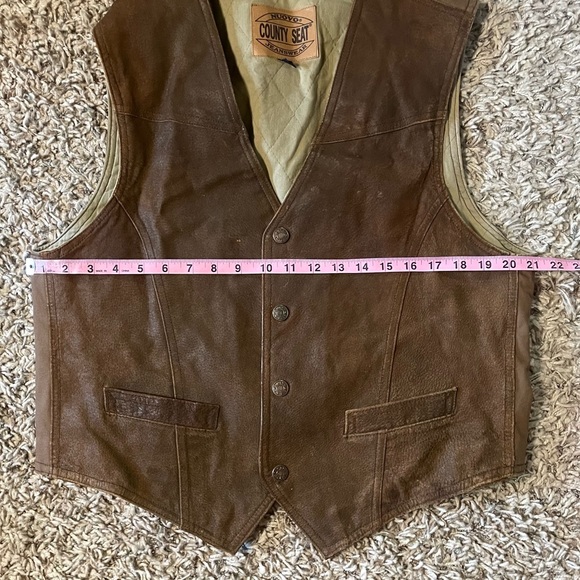 Authentic Western Leather Vest - Picture 7 of 9